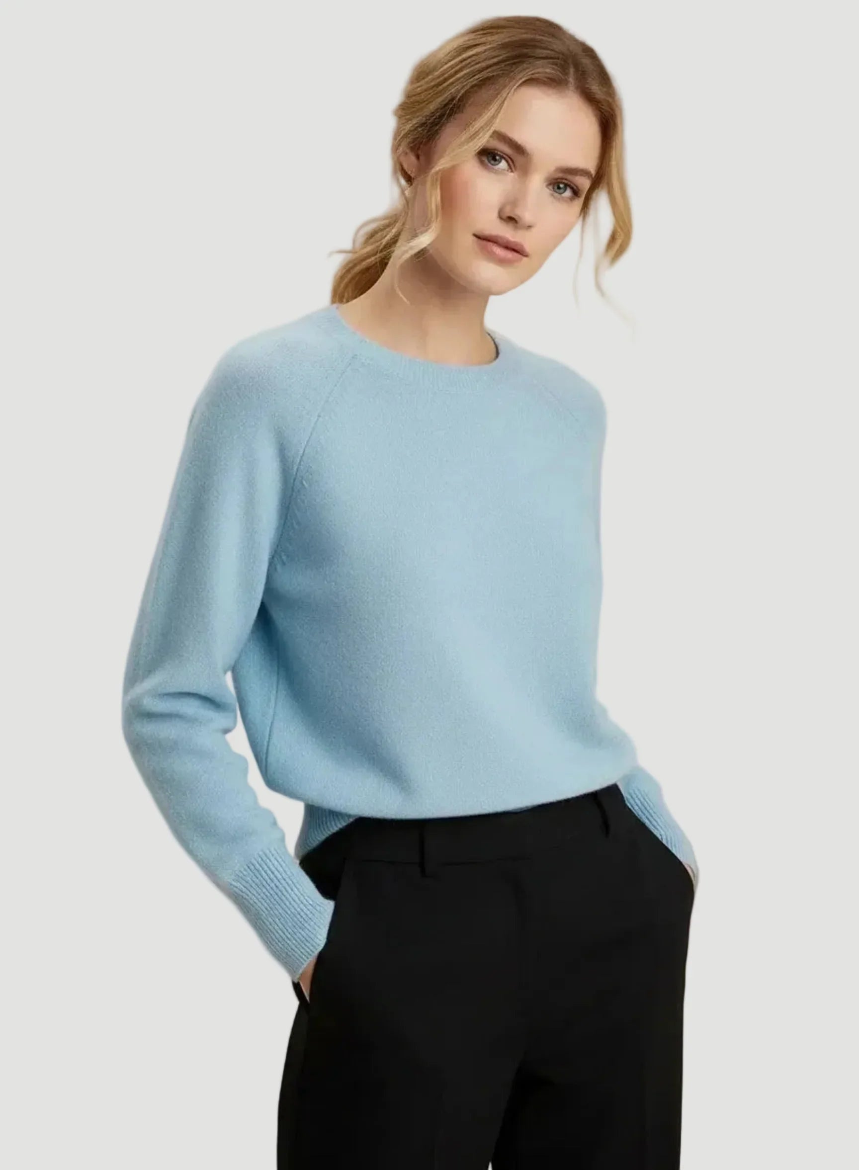 Cashmere Long Sleeve Pullover Crewneck - CREW L/S - Majestic Filatures North America