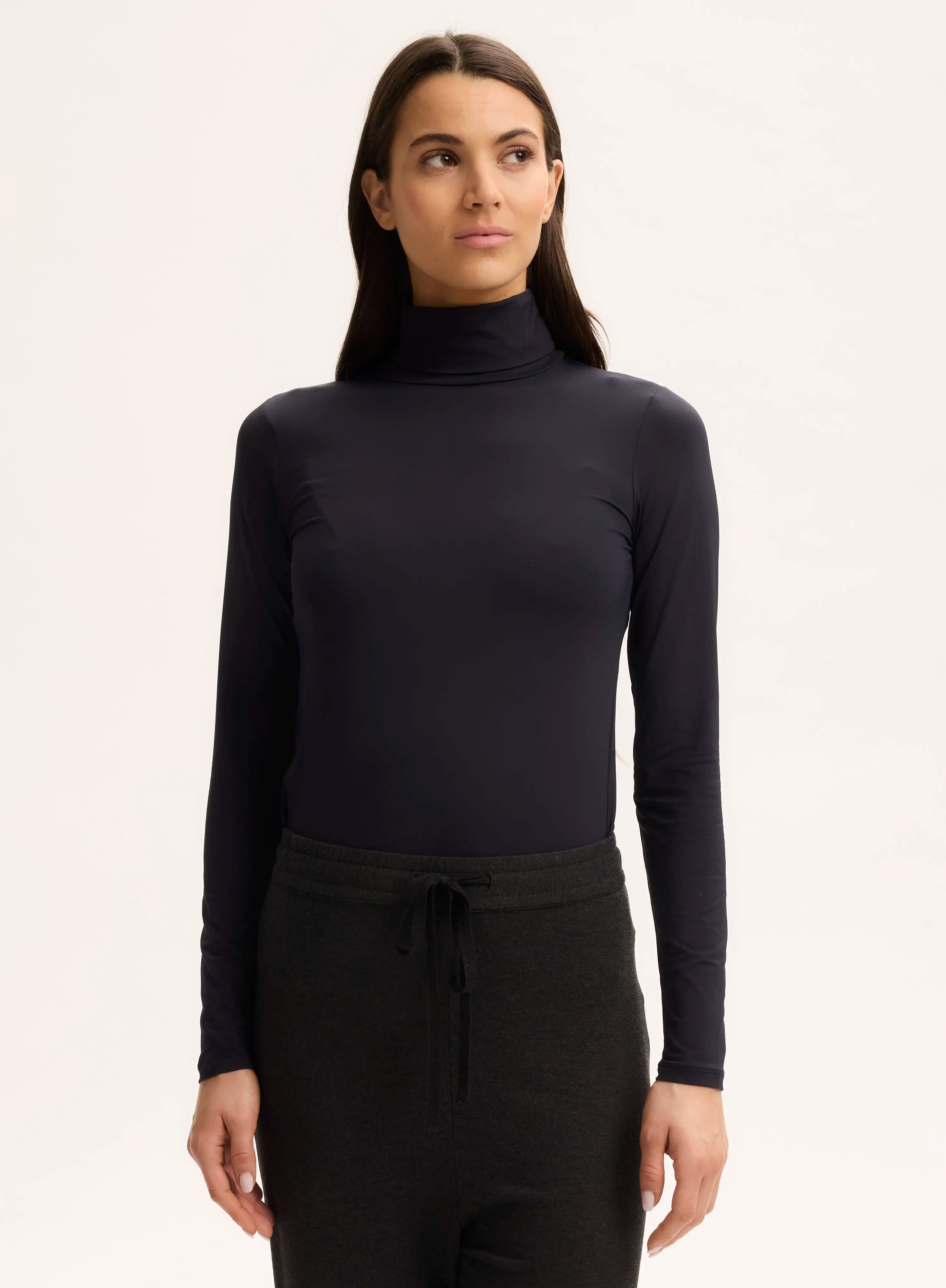 Ultra Sculpting Jersey Long Sleeve Turtleneck - TURTLENECK L/S - Majestic Filatures North America