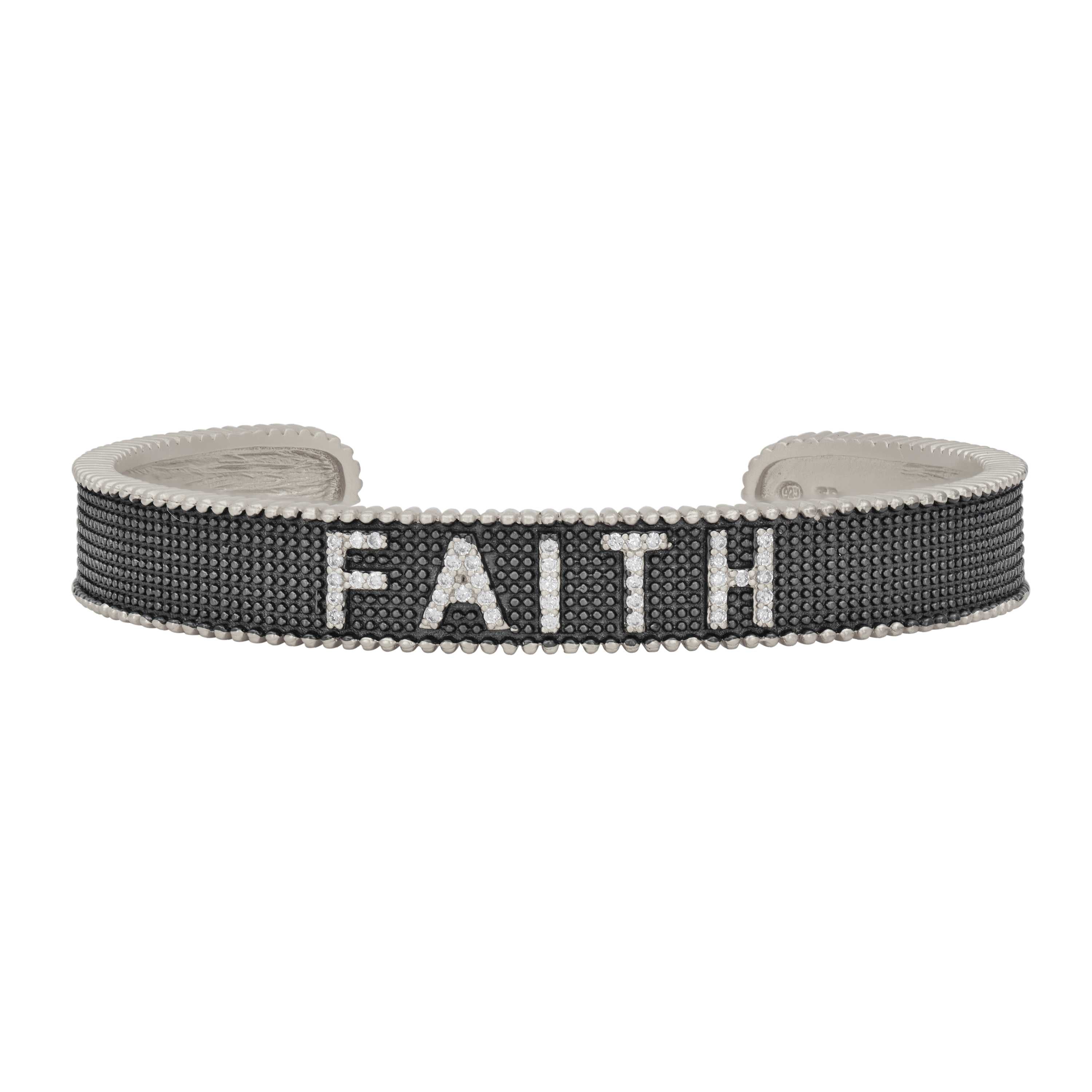 SilverandBlack Faith Cuff Women of Strength BRACELET