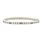 SilverBlack Mini Stud Bezel Stone Eternity Hinge Bangle Signature BRACELET