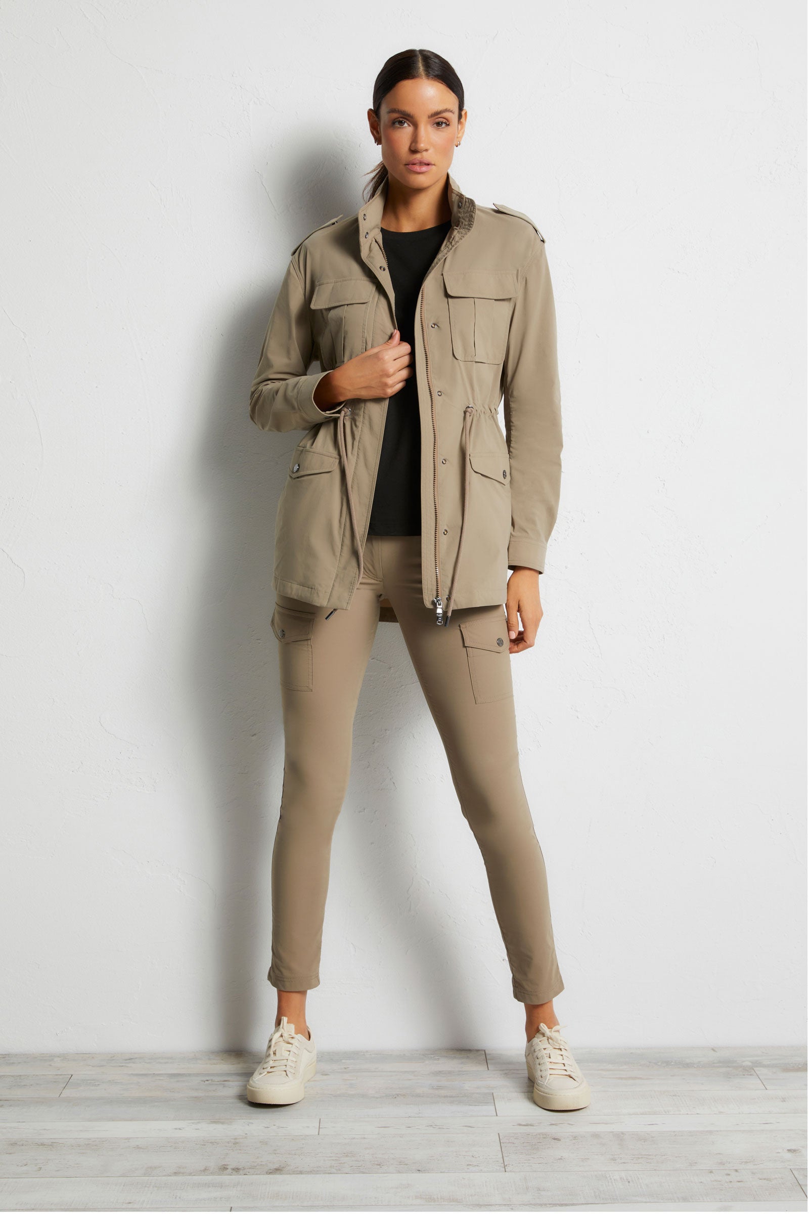 Khaki || Courtney Lightweight Utility Jacket