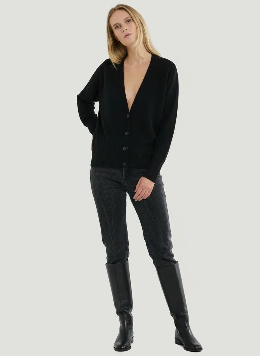 Cashmere V-Neck Cardigan - CARDIGAN - Majestic Filatures North America