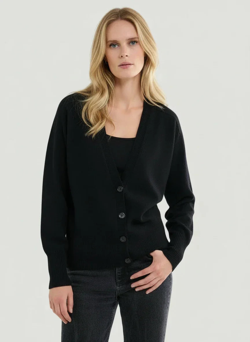 Cashmere V-Neck Cardigan - CARDIGAN - Majestic Filatures North America