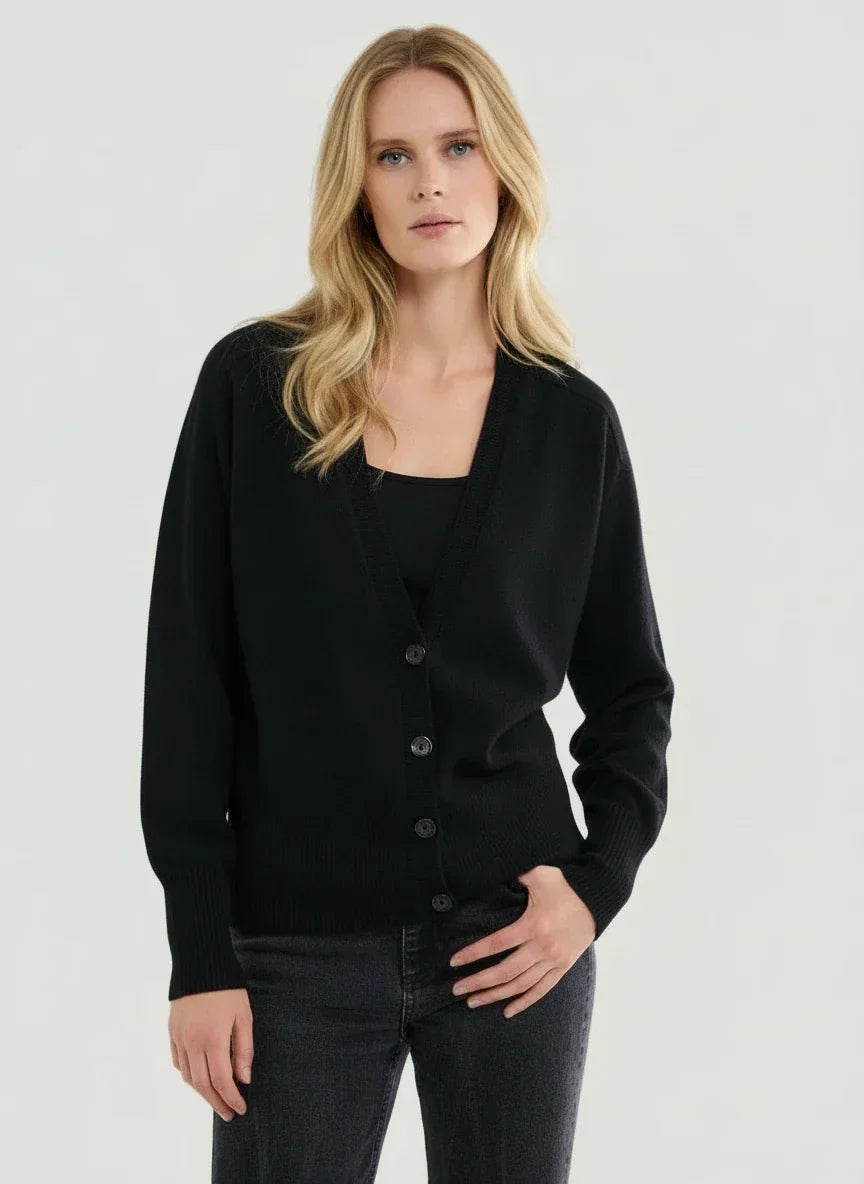 Cashmere V-Neck Cardigan - CARDIGAN - Majestic Filatures North America
