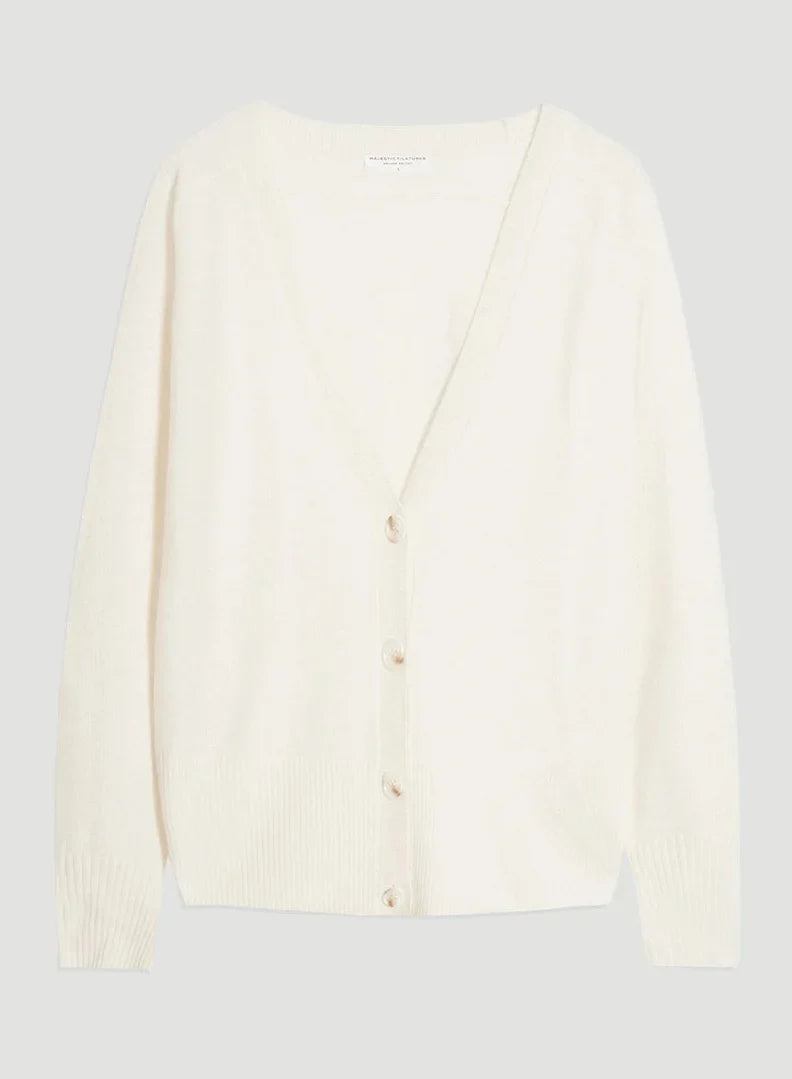 Cashmere V-Neck Cardigan - CARDIGAN - Majestic Filatures North America