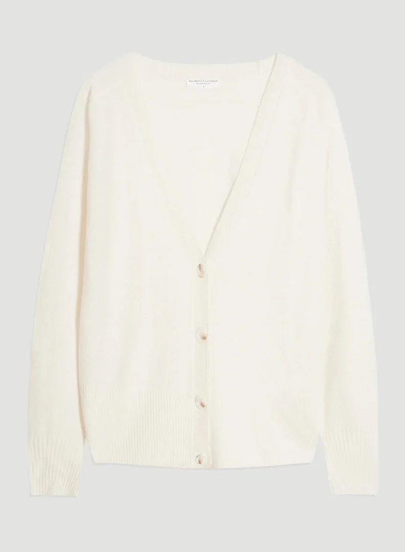 Cashmere V-Neck Cardigan - CARDIGAN - Majestic Filatures North America