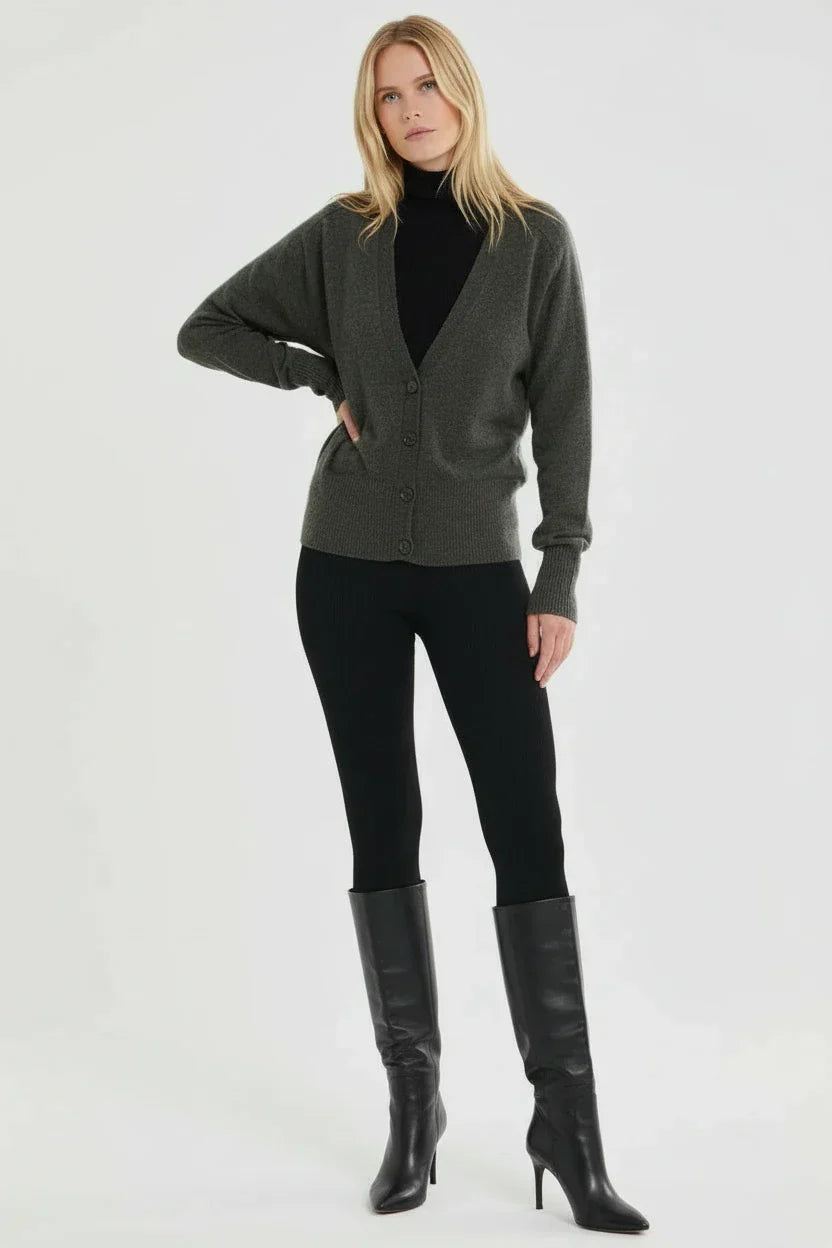 Cashmere V-Neck Cardigan - CARDIGAN - Majestic Filatures North America