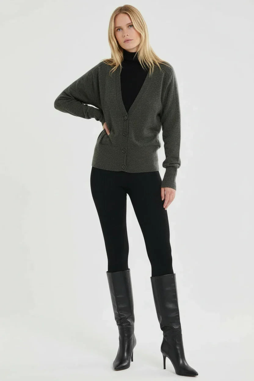 Cashmere V-Neck Cardigan - CARDIGAN - Majestic Filatures North America