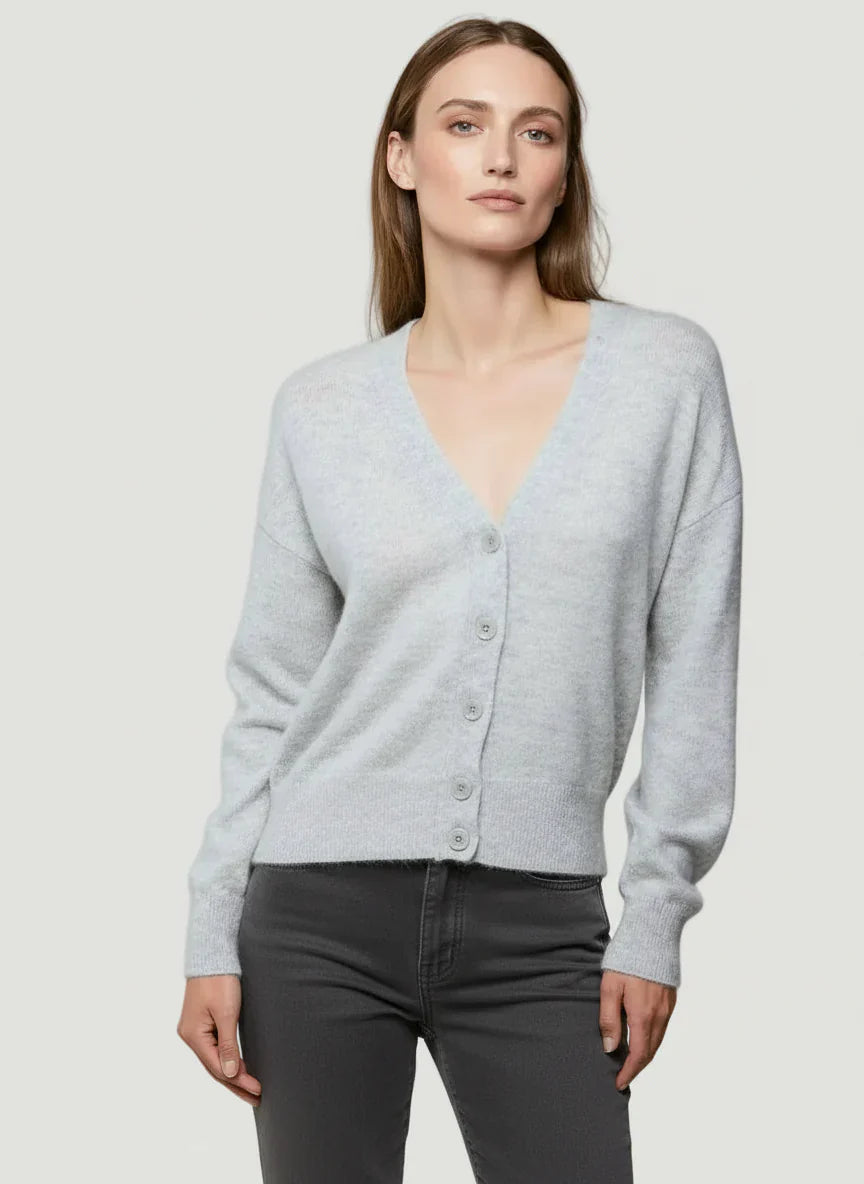 Cashmere Silk V-Neck Cardigan - CARDIGAN - Majestic Filatures North America