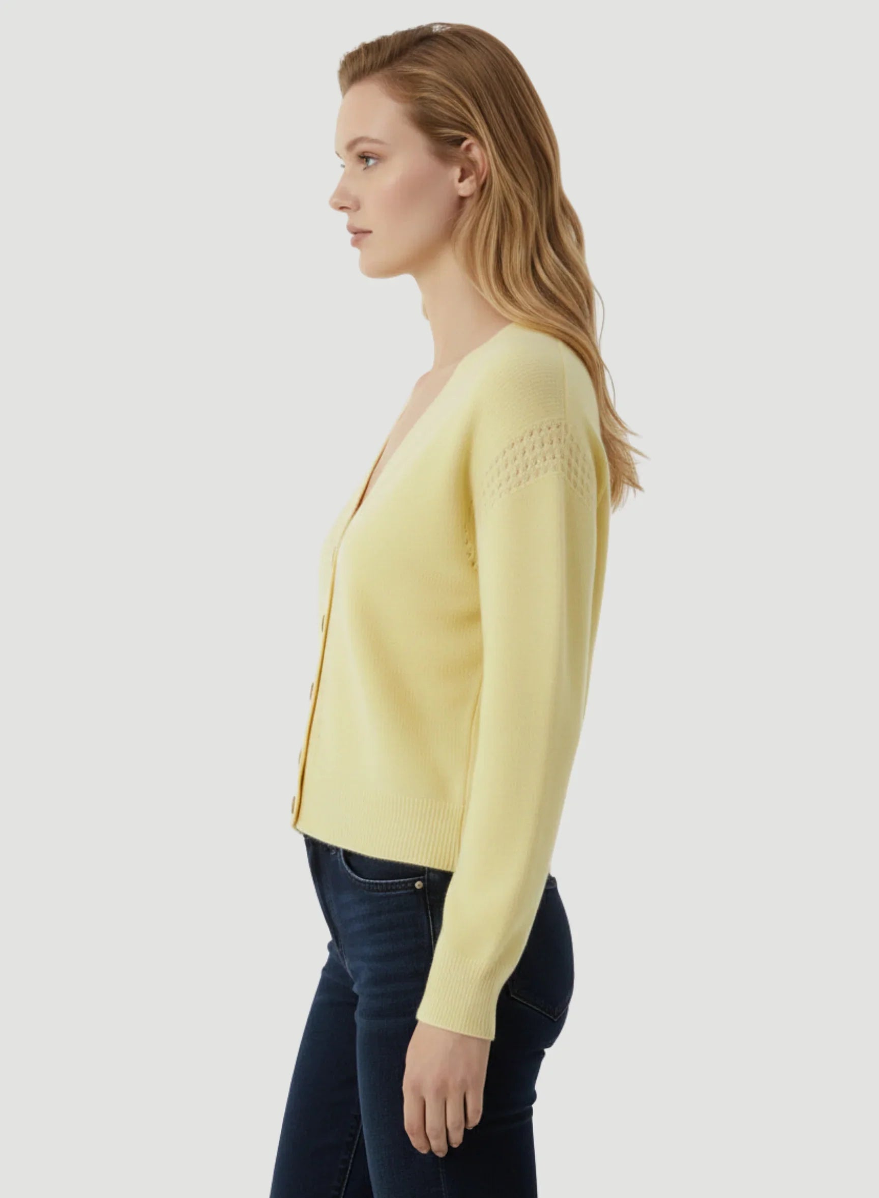 Cashmere Silk V-Neck Cardigan - CARDIGAN - Majestic Filatures North America