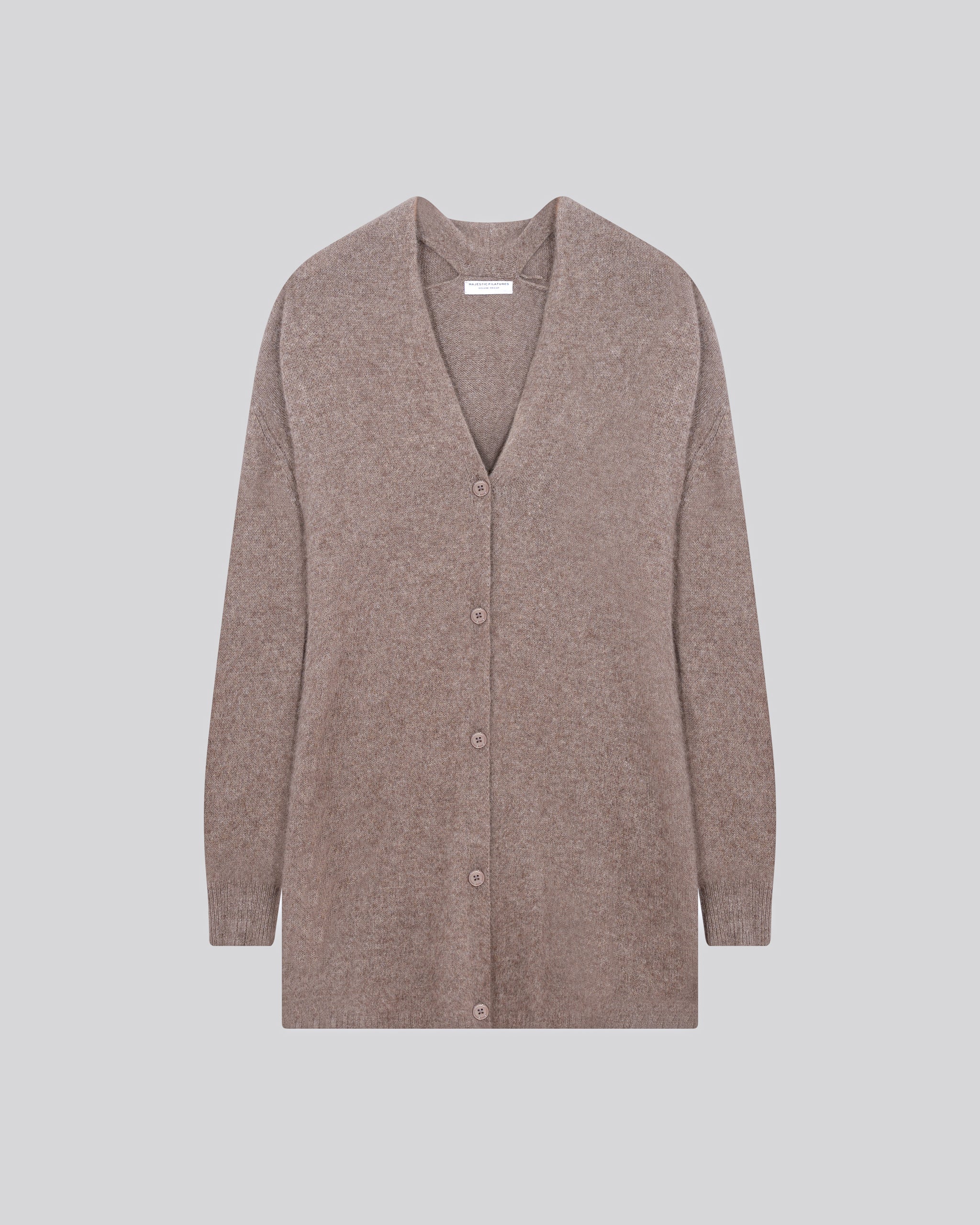 Merino Fox Midi Cardigan - CREWNECK L/S - Majestic Filatures North America