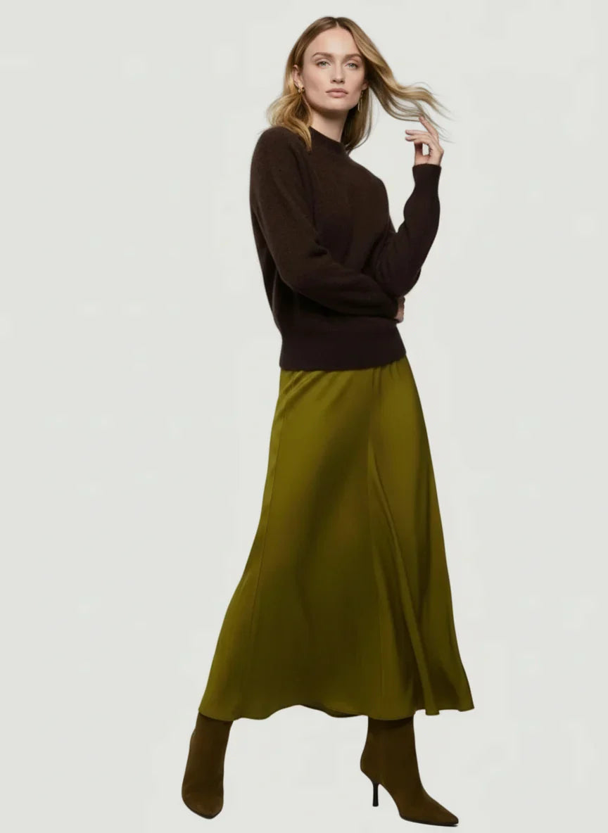 Brushed Cashmere Long Sleeve Crewneck Sweater - HOODIE - Majestic Filatures North America