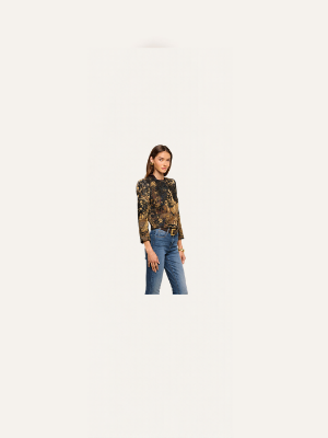 L'AGENCE Lian Tapestry Jacket Multi Scenic Tapestry Print