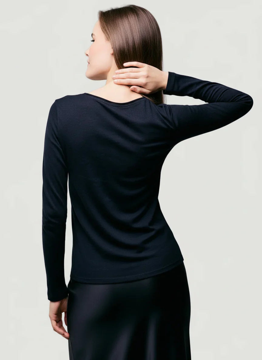 Soft Touch Long Sleeve V-Neck T-Shirt - V NECK L/S - Majestic Filatures North America