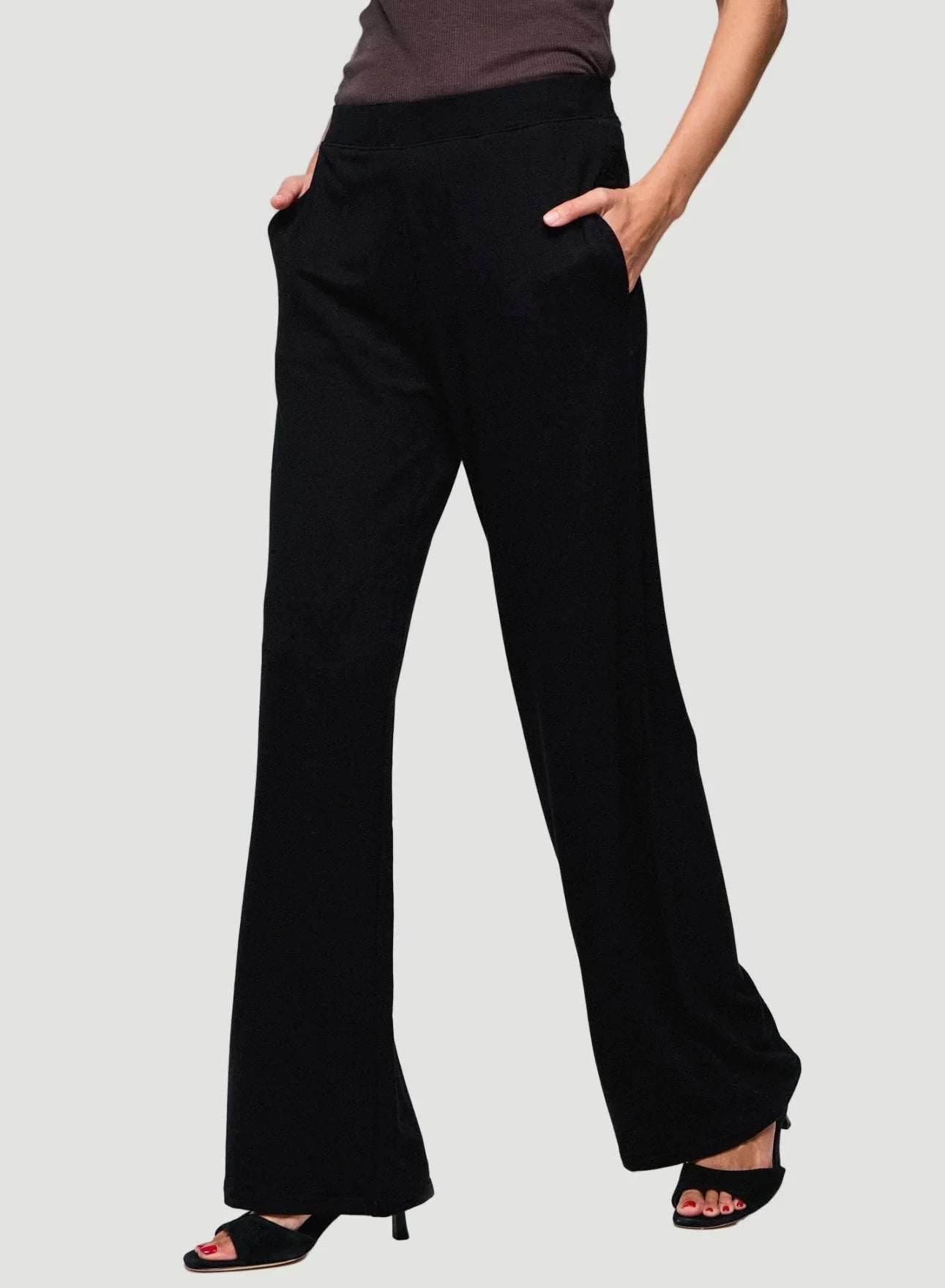 French Terry Wide Leg Pant - BOTTOMS - Majestic Filatures North America