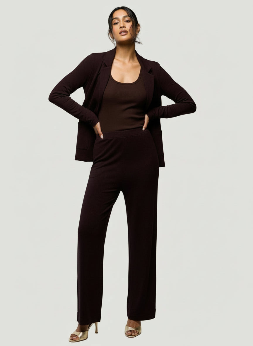 French Terry Brushed Fleece One-Button Blazer - JACKET - Majestic Filatures North America