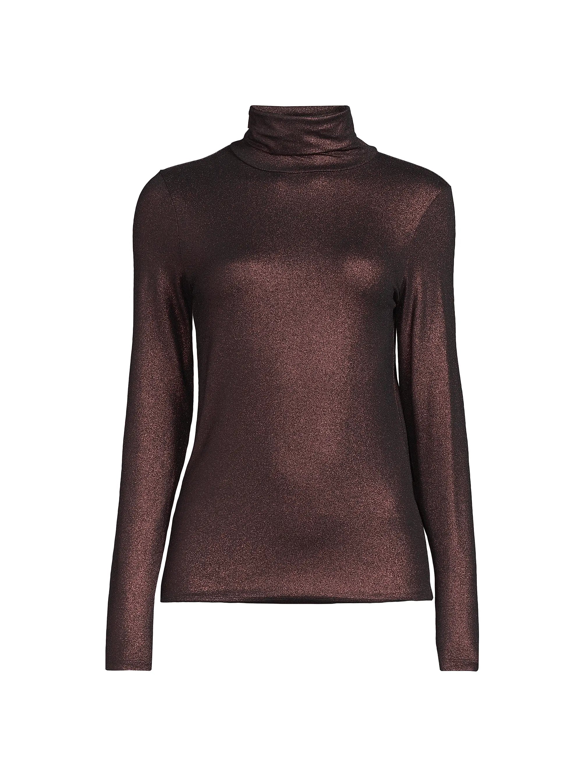 Soft Touch Metallic Long Sleeve Turtleneck - TURTLENECK L/S - Majestic Filatures North America
