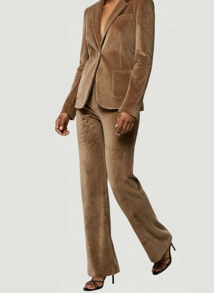Velour Wide Leg Pant - BOTTOMS - Majestic Filatures North America