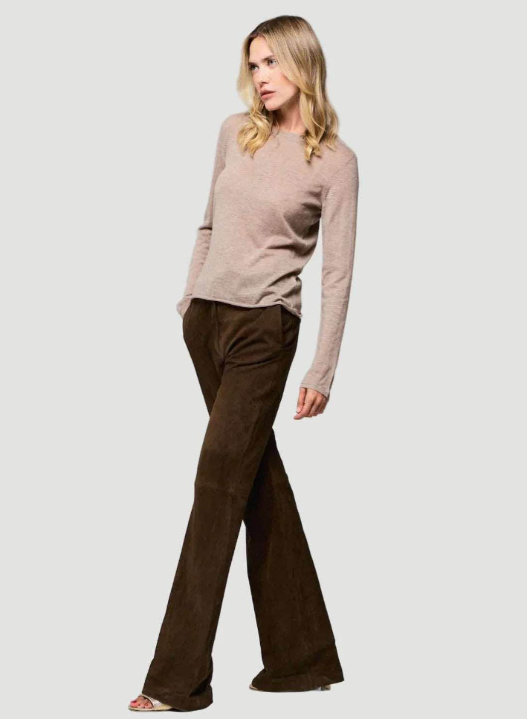 Cashmere Double Layered Long Sleeve Crewneck - CREW L/S - Majestic Filatures North America