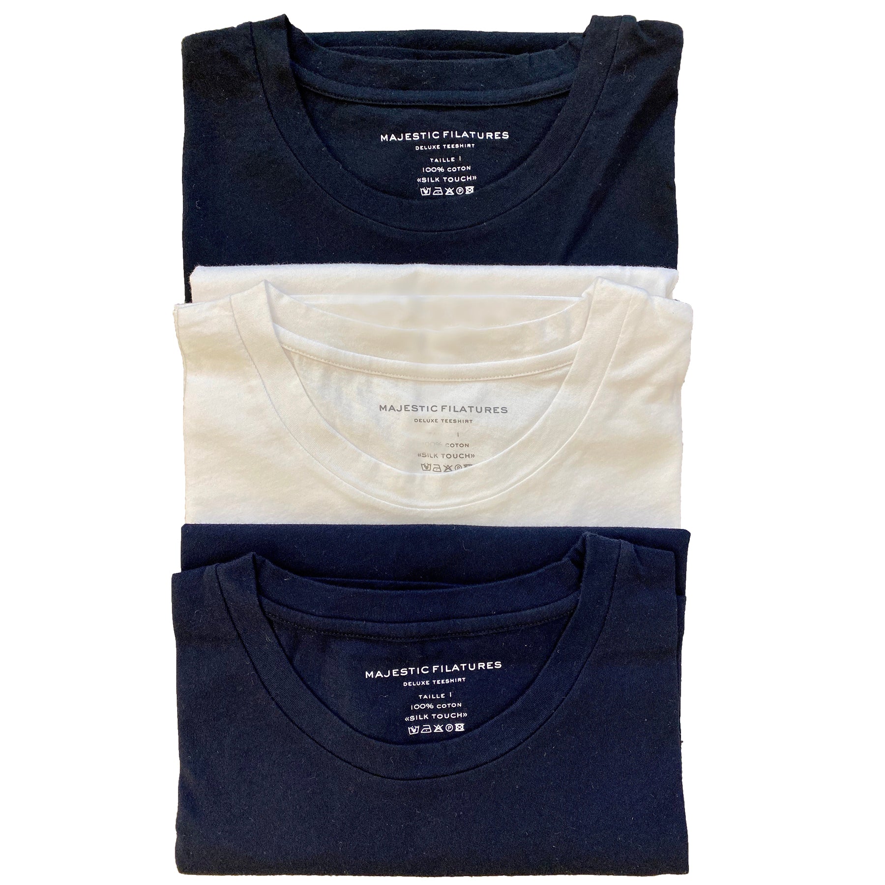 COTTON SILK TOUCH CREWNECK 3-PIECE GIFT PACK - MAJESTIC FILATURES