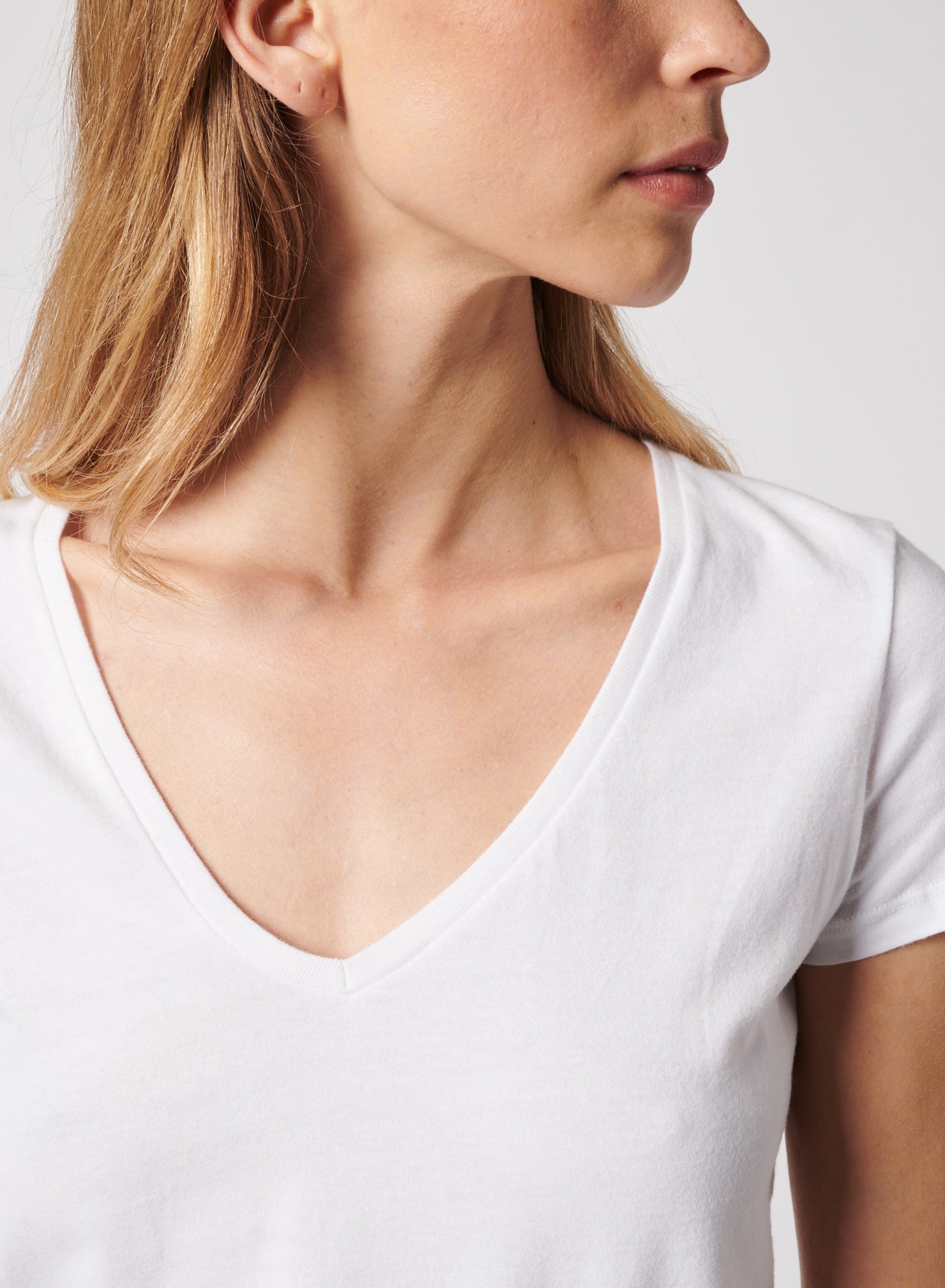 Cotton Silk Touch Short Sleeve V-Neck T-Shirt - V NECK S/S - Majestic Filatures North America