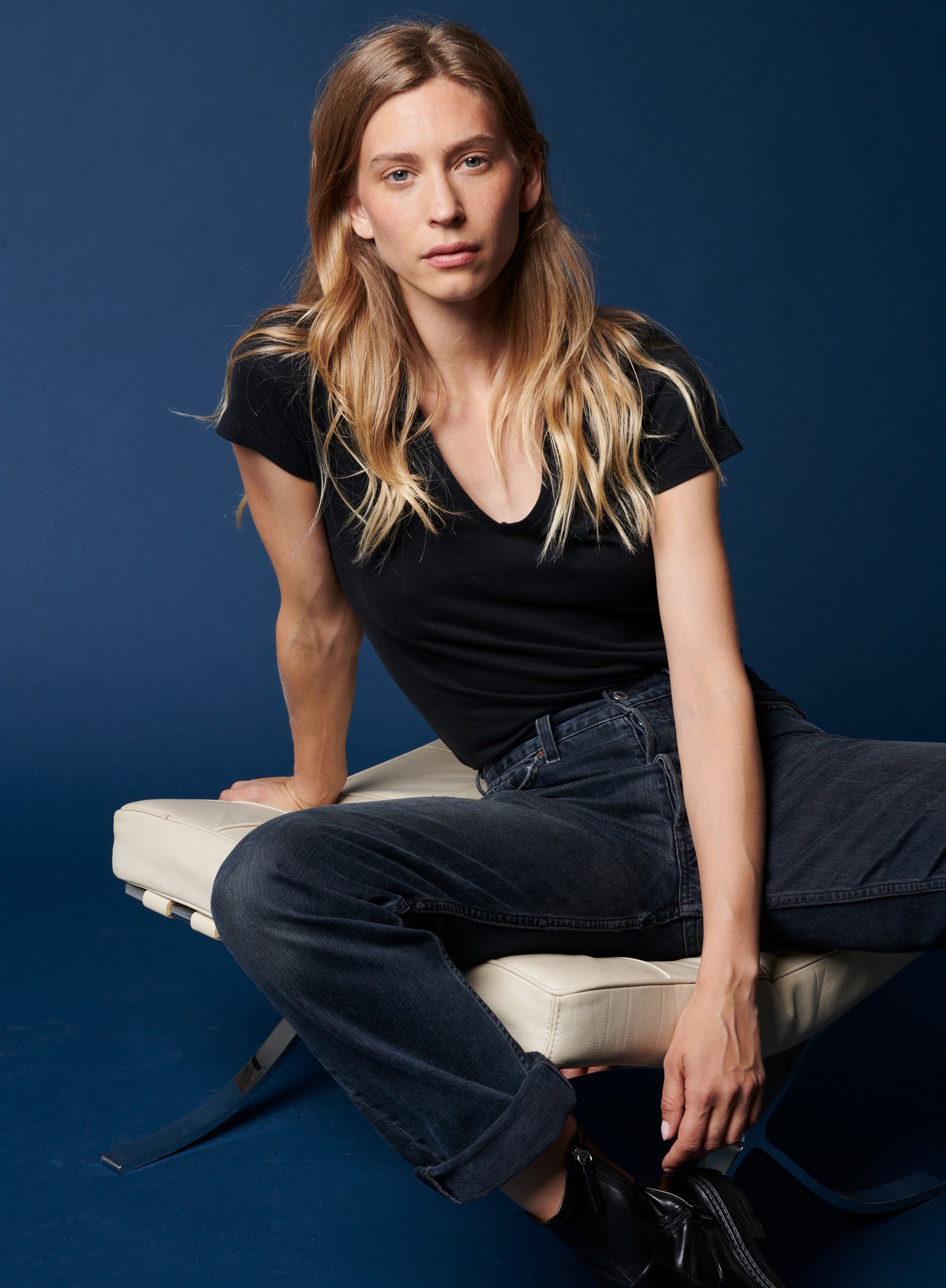 Cotton 'Silk Touch" Short Sleeve V-Neck T-Shirt - V NECK S/S - Majestic Filatures North America