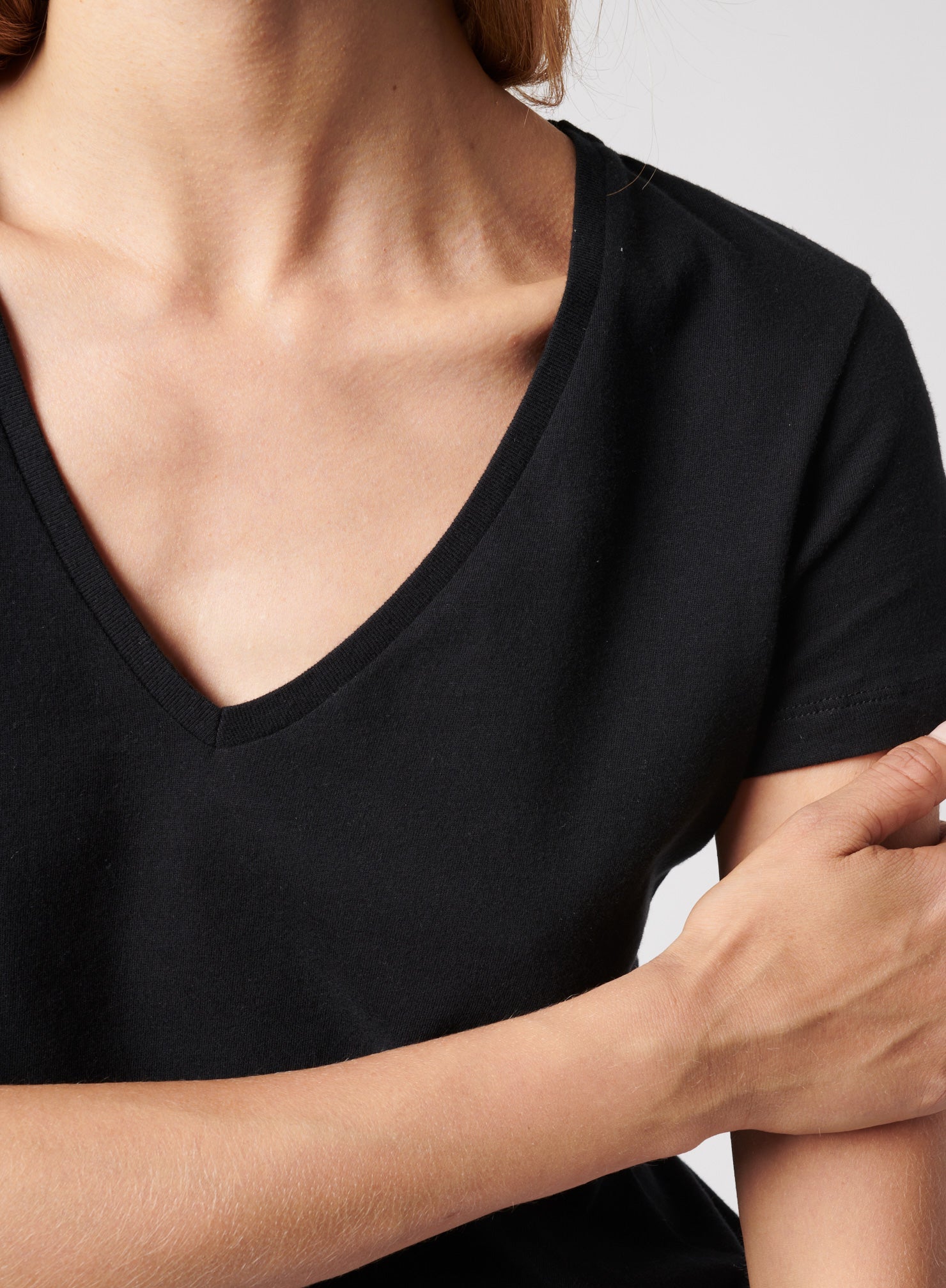 Cotton Silk Touch Short Sleeve V-Neck T-Shirt - V NECK S/S - Majestic Filatures North America