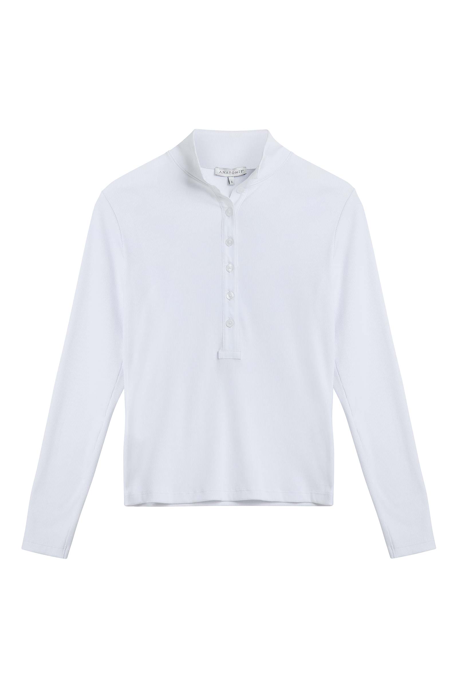 The Best Travel Top. Flat Lay of a Monroe Henley Top in White.