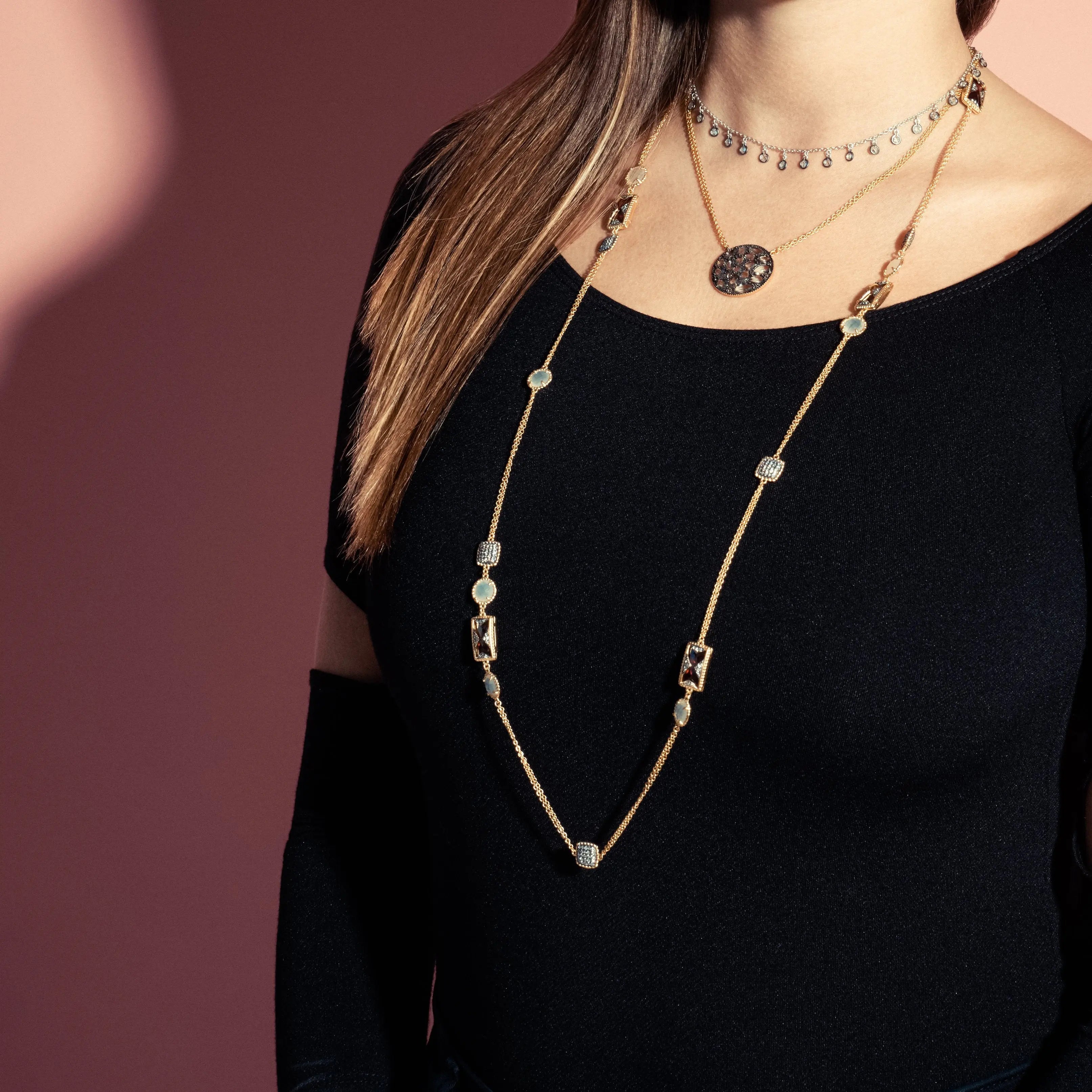 My Daughters Keep Stealing This Bezel Drop Necklace Signature NECKLACE
