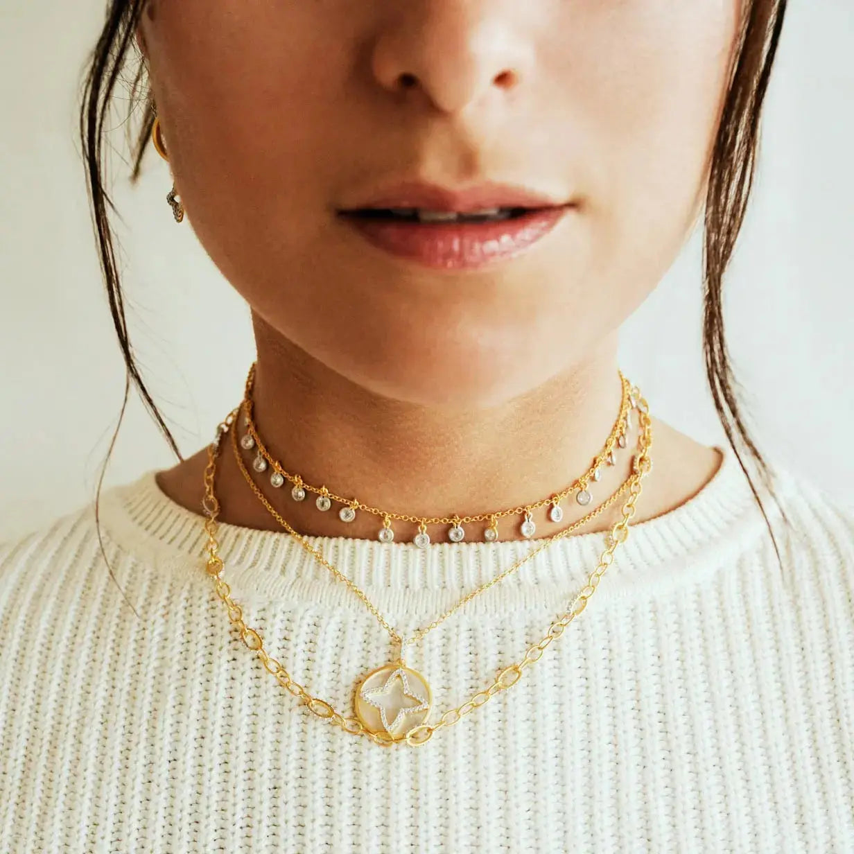 My Daughters Keep Stealing This Bezel Drop Necklace Signature NECKLACE