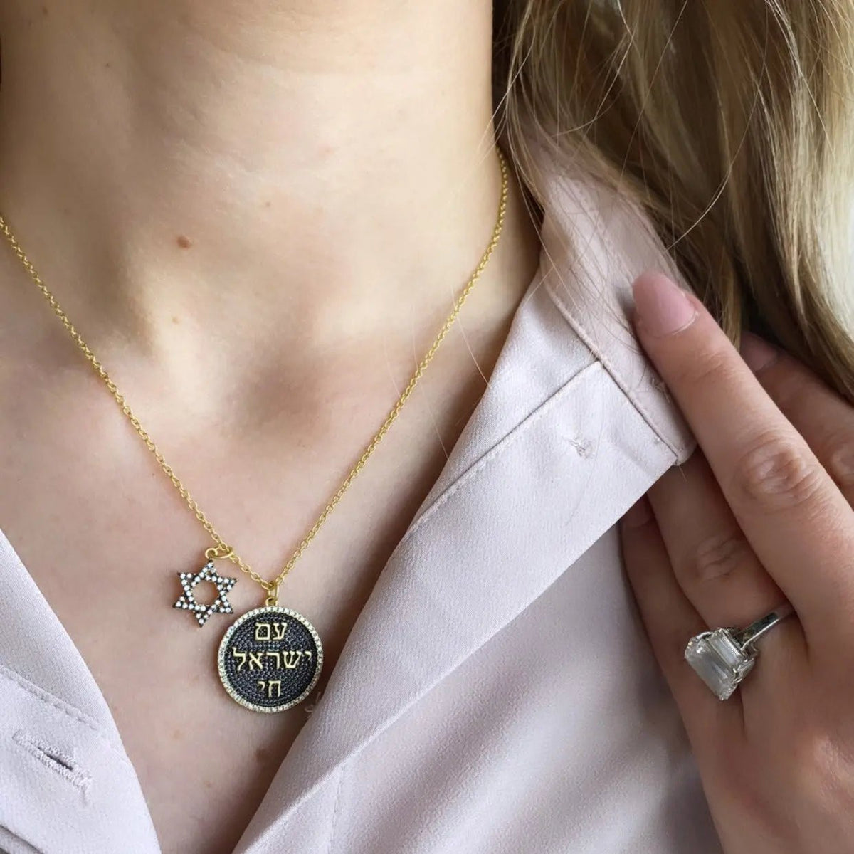 Star of David Pendant Necklace FREIDA ROTHMAN NECKLACE