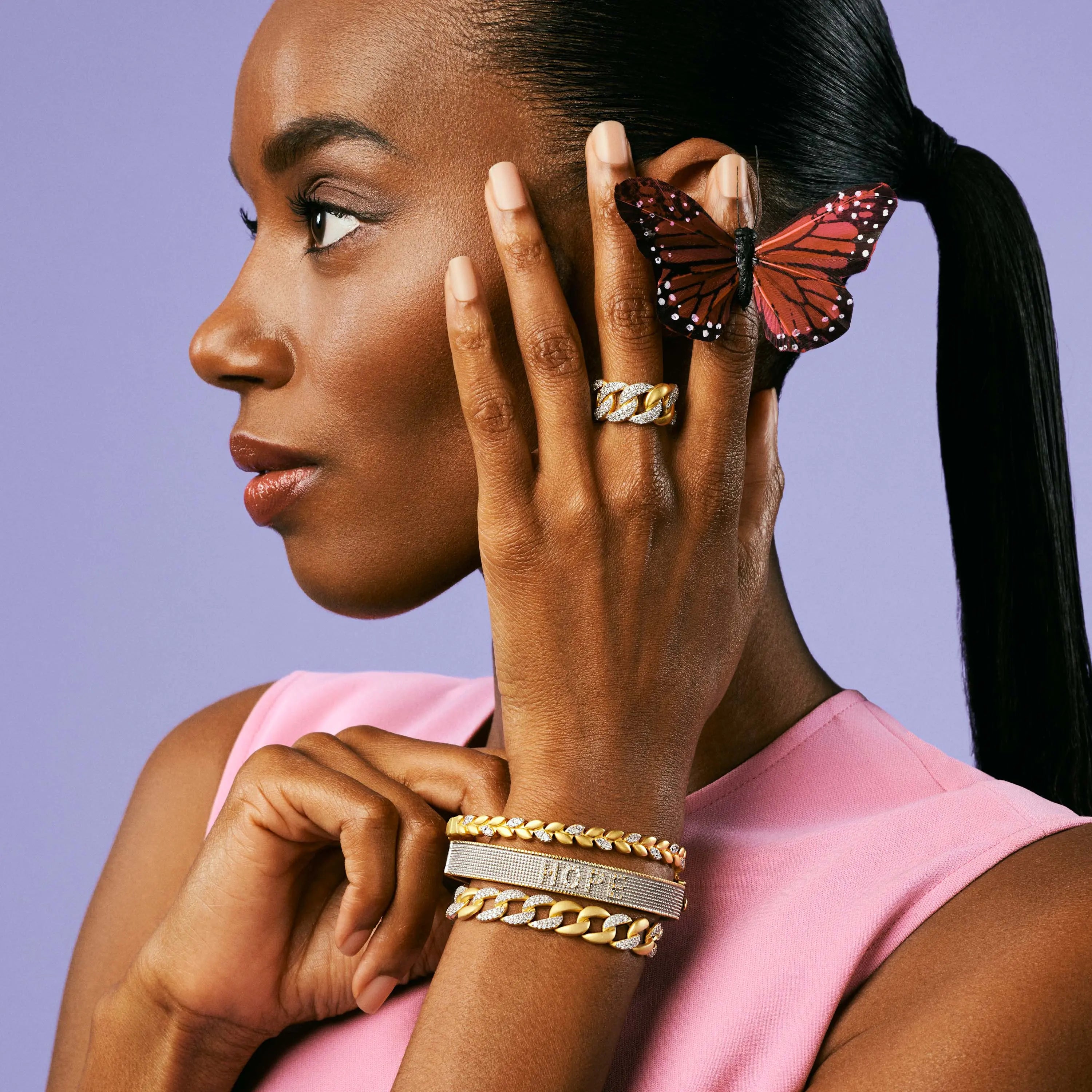 Pavé Chain Link Ring Armor of Hope RING