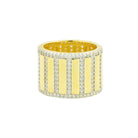 Rectangular Pavé Cigar Band Ring Radiance RING