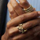 Two Tone 5-Stack Ring Signature RING