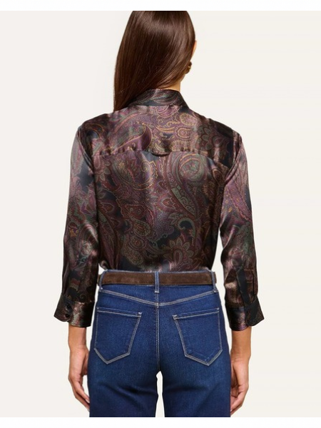 Dani Silk Blouse Midnight Multi Lux Paisley