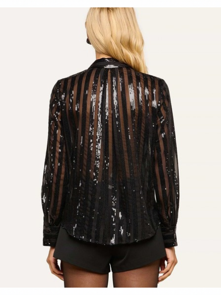 Dyana Sequin Blouse Black