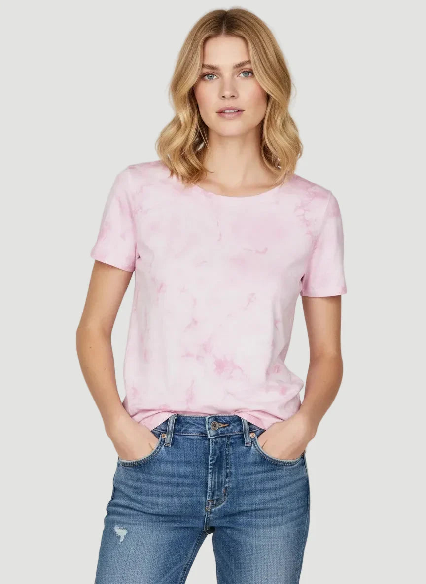 Deluxe Cotton Watercolor Novelty Semi Relaxed Crewneck T-Shirt - CREW S/S - Majestic Filatures North America