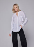 Stretch Linen Relaxed One Pocket Shirt - SHIRT - Majestic Filatures North America