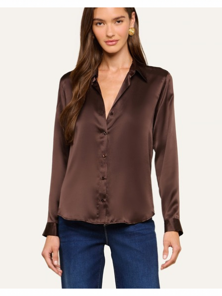 Tyler Silk Blouse Dark Java