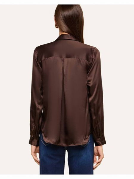 Tyler Silk Blouse Dark Java
