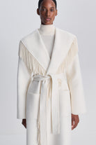 Carrie Fringe Coat Frost