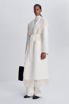 Carrie Fringe Coat Frost