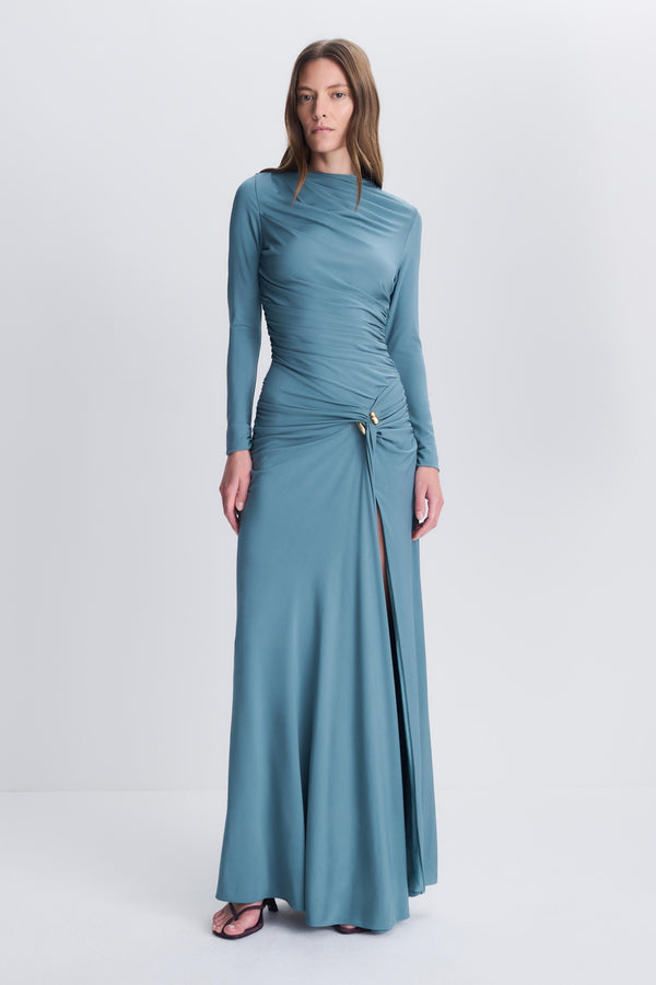 Eleanora L/S Gown Storm