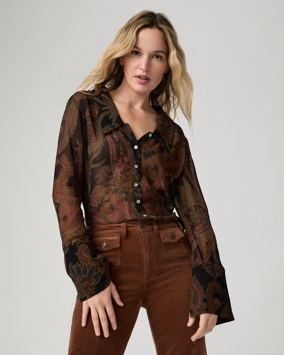 Rosalinda Blouse Black Multi