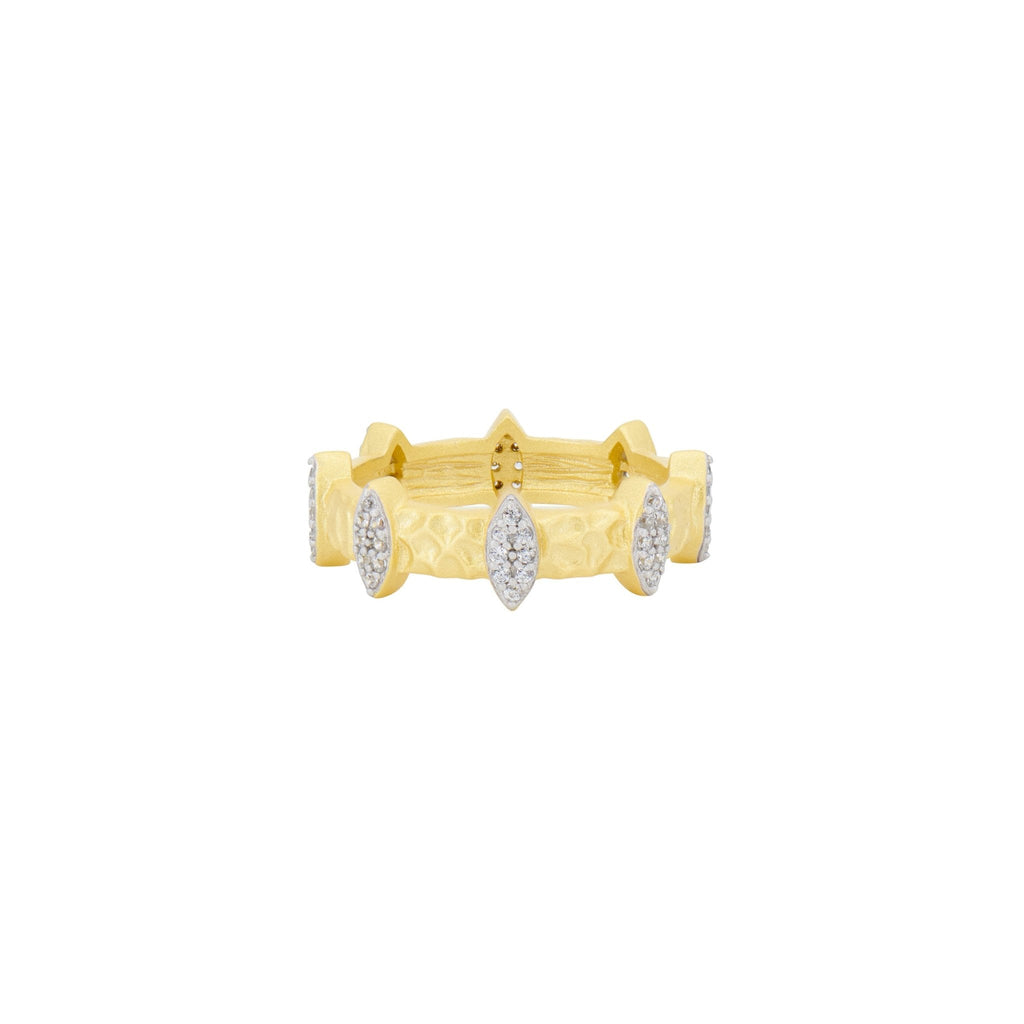 Petals in Bloom Textured 3-Stack Ring - FREIDA ROTHMAN