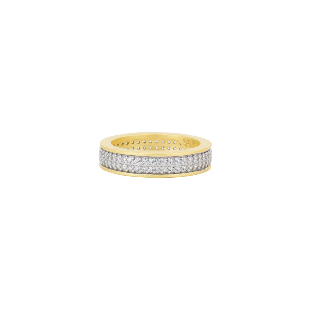 Petals in Bloom Textured 3-Stack Ring - FREIDA ROTHMAN