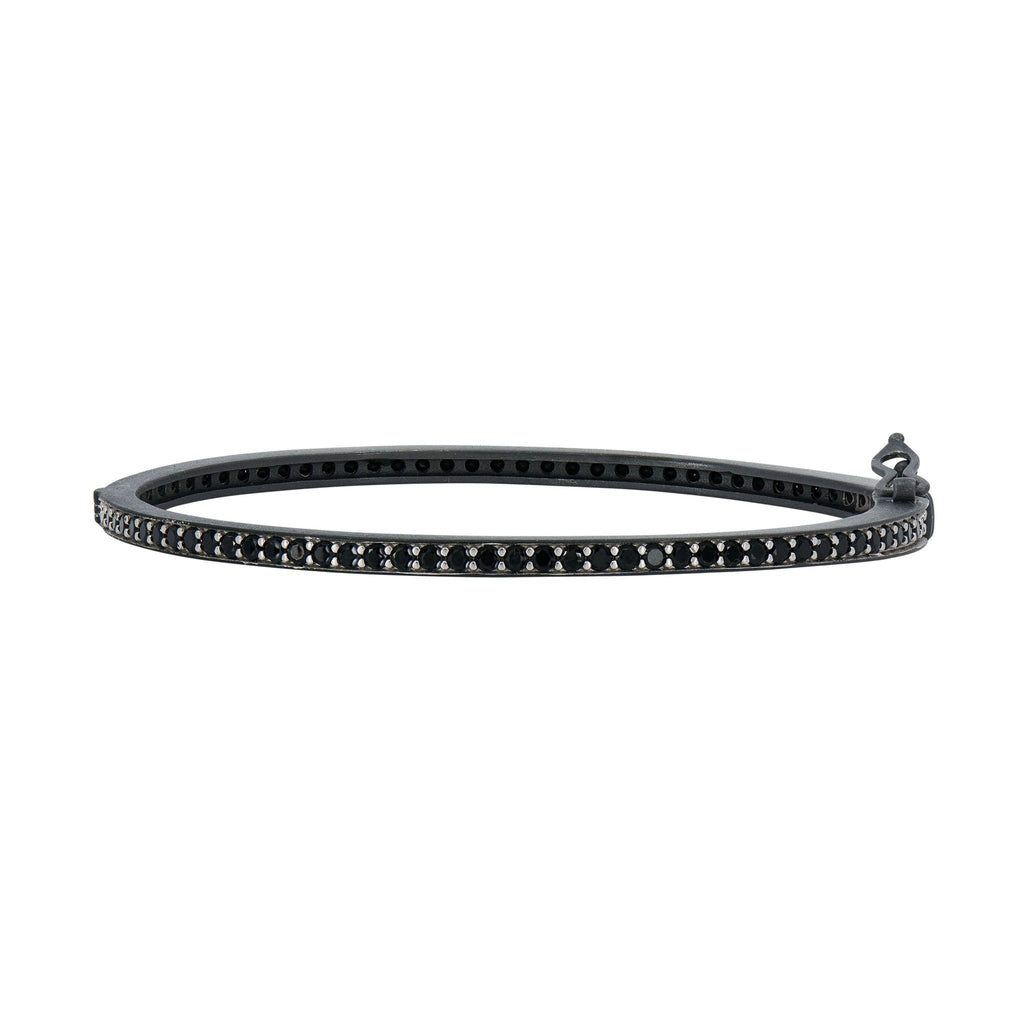 Industrial Finish Ribbed Metro 5 - Stack Hinge Bracelets - FREIDA ROTHMAN