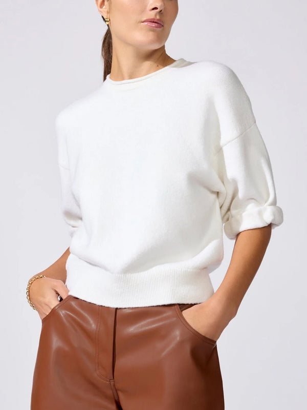 Olive Sweatshirt Salt White