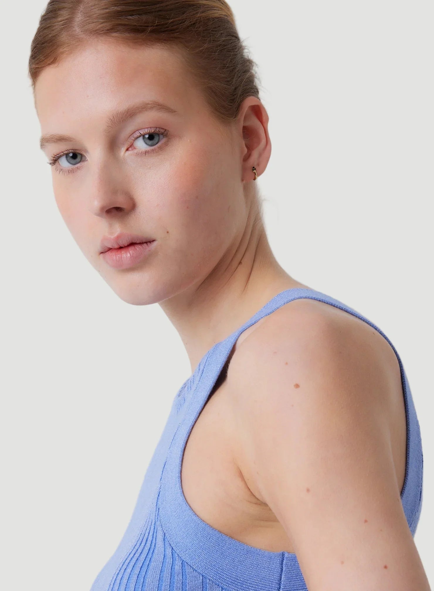 Stretch Organic Cotton Metallic Tank - CARDIGAN - Majestic Filatures North America