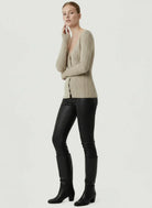 Stretch Organic Cotton Metallic Long Sleeve Cardigan - CARDIGAN - Majestic Filatures North America